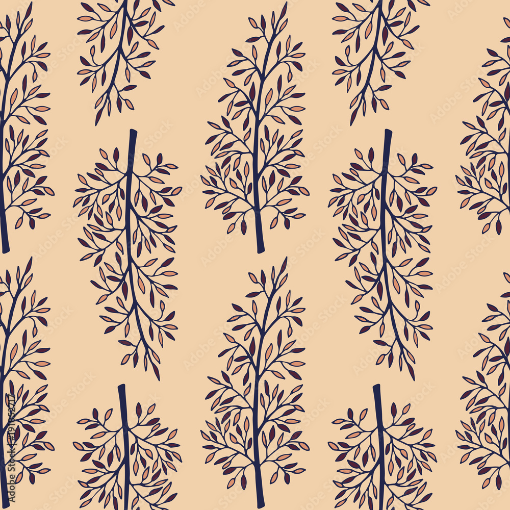 Gentle flower seamless pattern with meadow herbs. Gentle flower seamless pattern with meadow herbs.