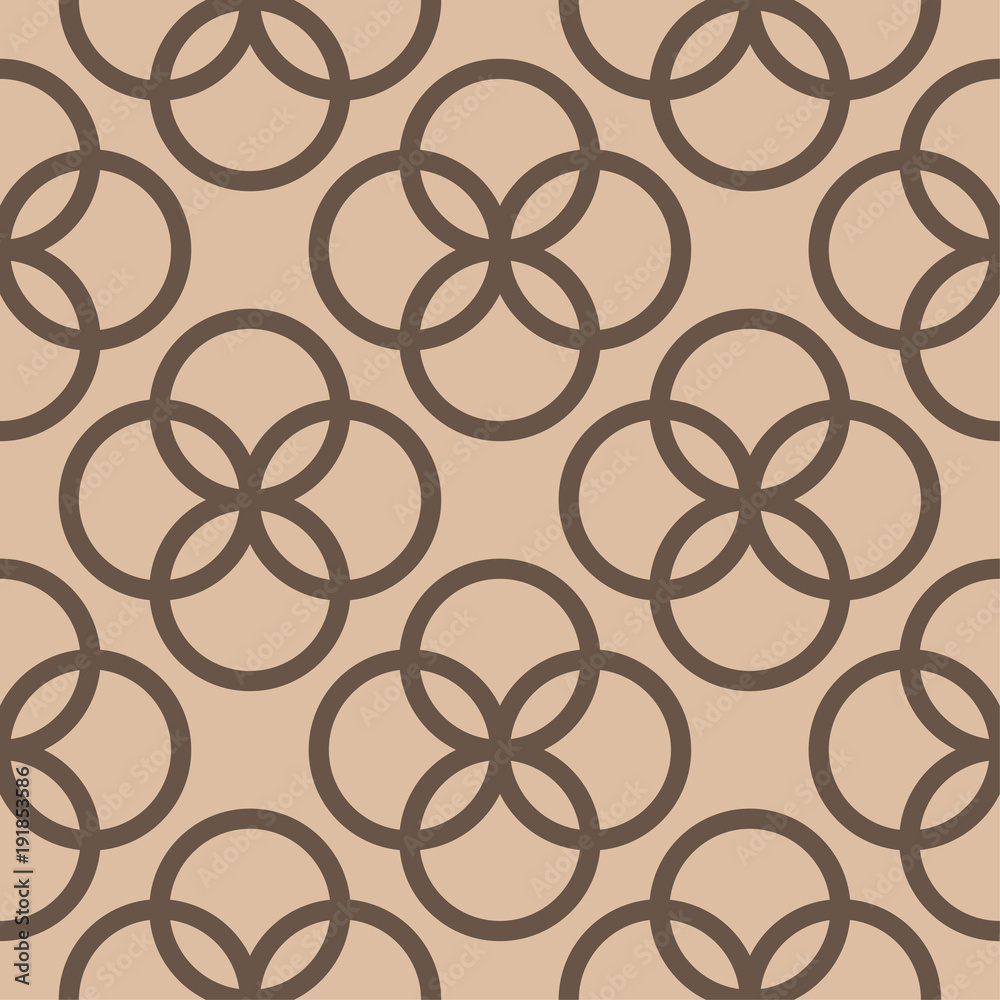 Brown geometric ornament. Seamless pattern Brown geometric ornament. Seamless pattern