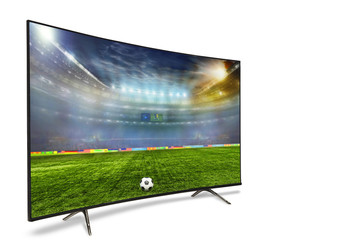 4k monitor isolated on white