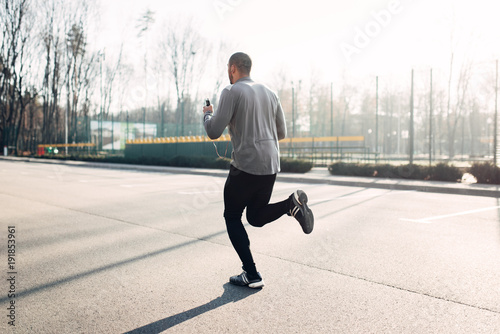 Runner in motion  speed running  healthy lifestyle