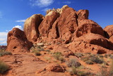Rock formation in Valley of Fire State Park in Nevada in the USA
