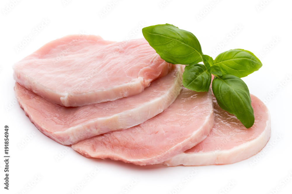 Fresh raw beef steak isolated on white background, top view. Fresh raw beef steak isolated on white background, top view.