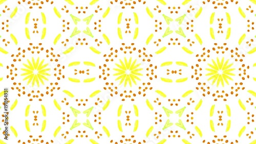 Kaleidoscope seamless loop sequence mandala patterns abstract multicolored motion graphics background. Ideal for yoga, clubs, shows