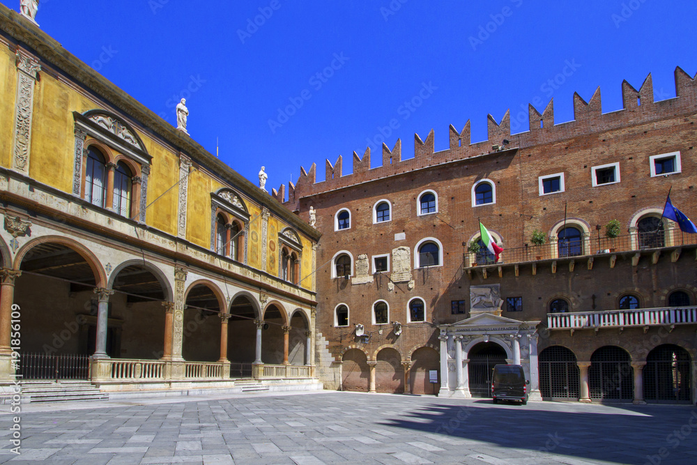Verona, Palazzo del Podestà in Piazza dei Signori, Veneto, Italia 
