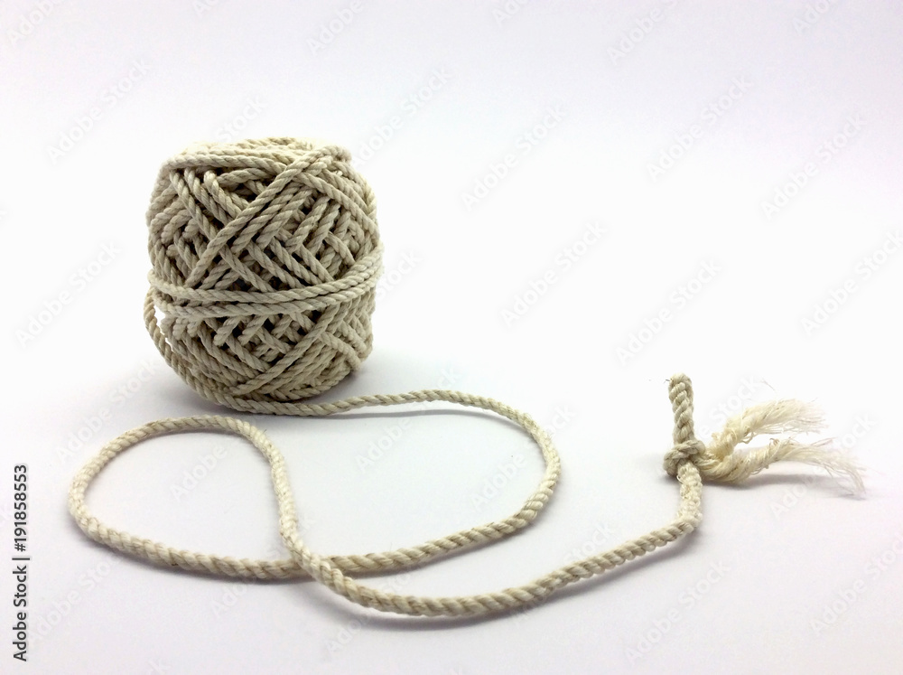 Yarn ball on white background Yarn ball on white background