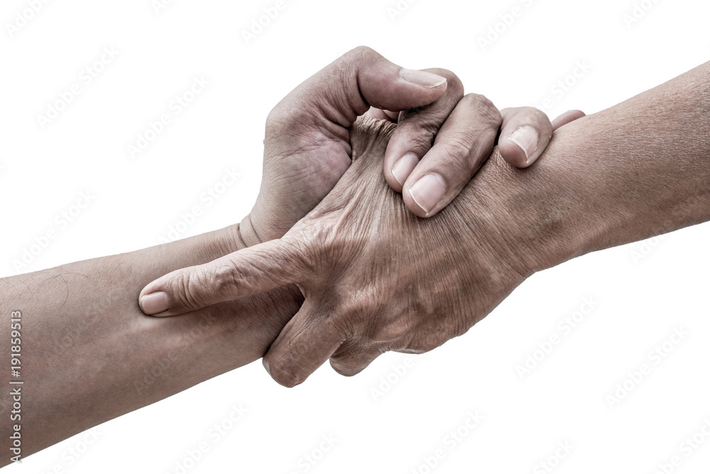 Fototapeta premium Help hands holding together