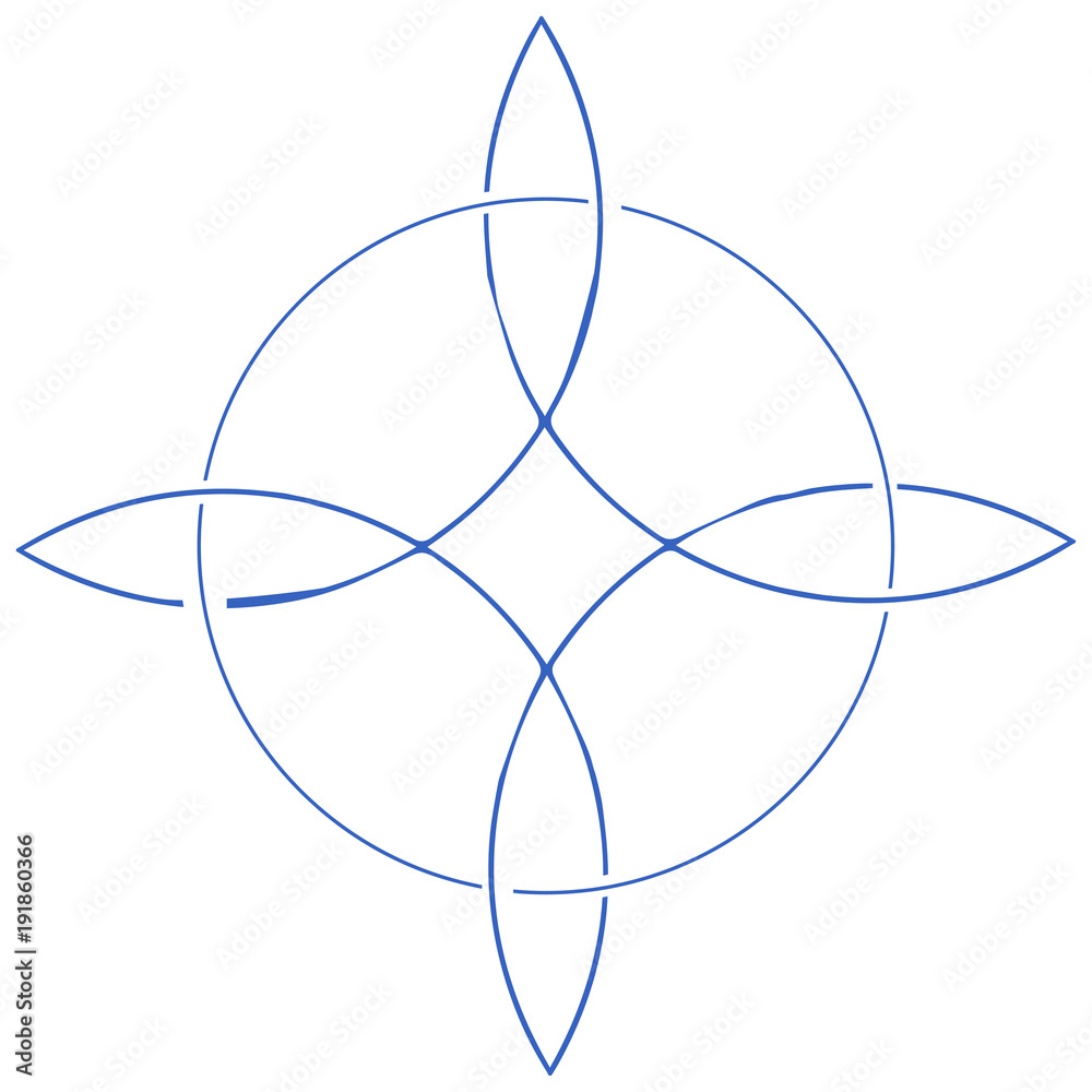 Vector icon for Wiccan Community: Witches Knot also known as Magic Knot or Witches Charm symbol