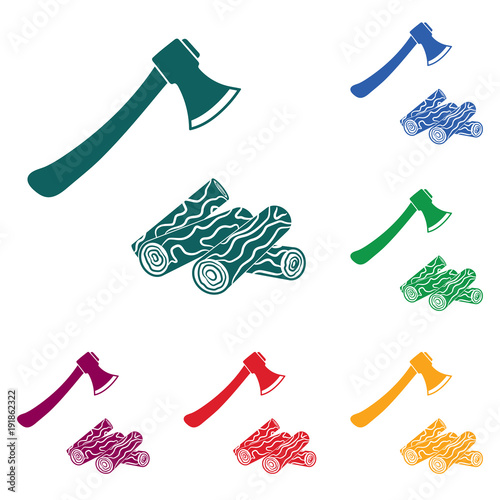 The ax and firewood icon