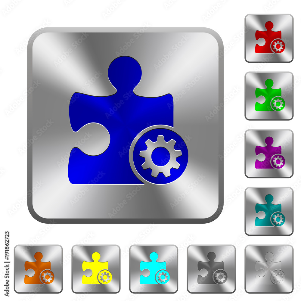Plugin settings rounded square steel buttons Plugin settings rounded square steel buttons