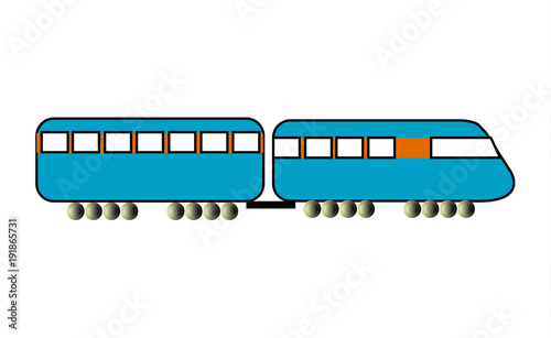 Modern train illustration