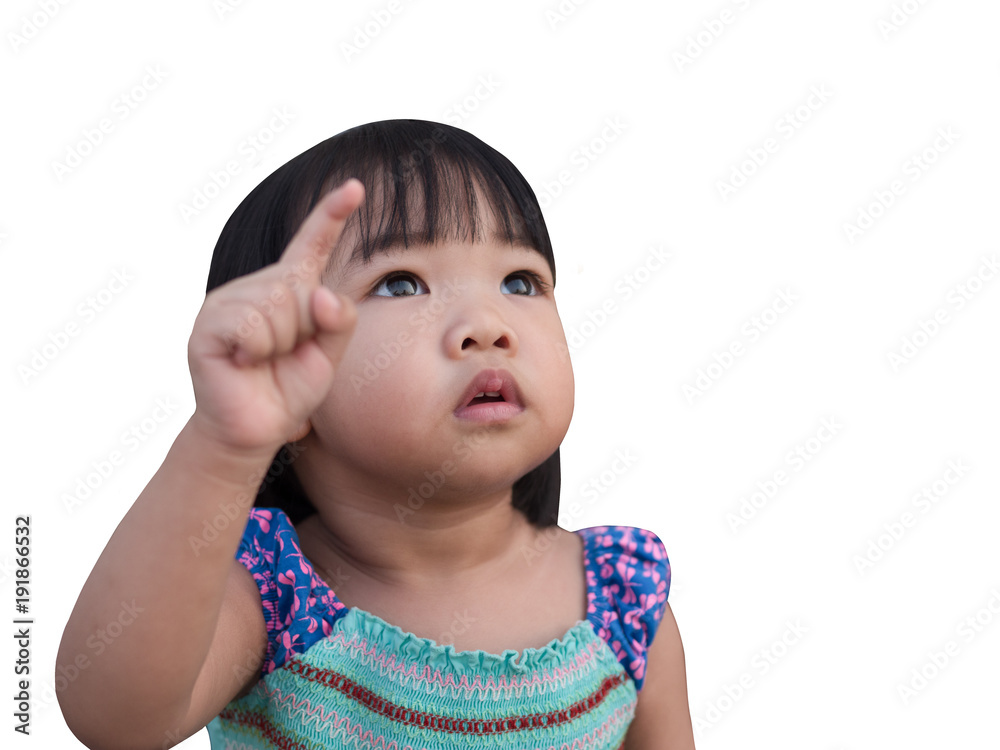 The girl isolated on white background with clipping path The girl isolated on white background with clipping path