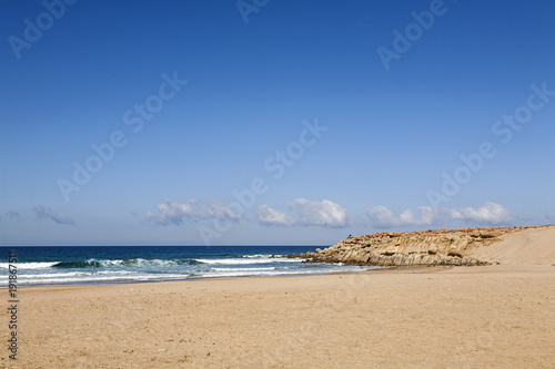 Typical wild beach in Tangier