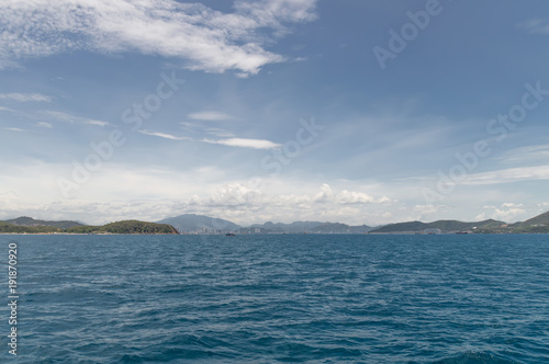 view of the city of Nha Trang from the sea