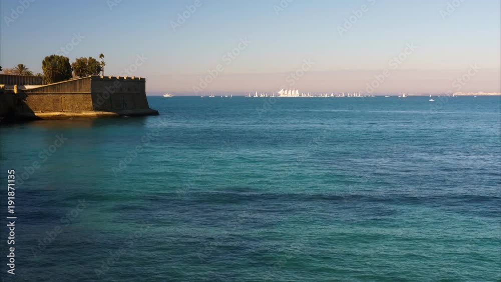 Juan Sebastian Elcano Port of Cadiz Departure Time-Lapse Juan Sebastian Elcano Port of Cadiz Departure Time-Lapse