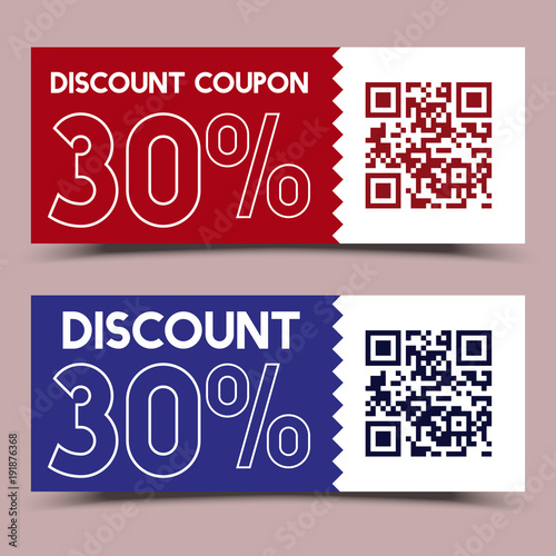 discount coupon with qr code