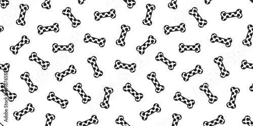 Dog Bone Seamless pattern vector dog paw polka dot isolated wallpaper background