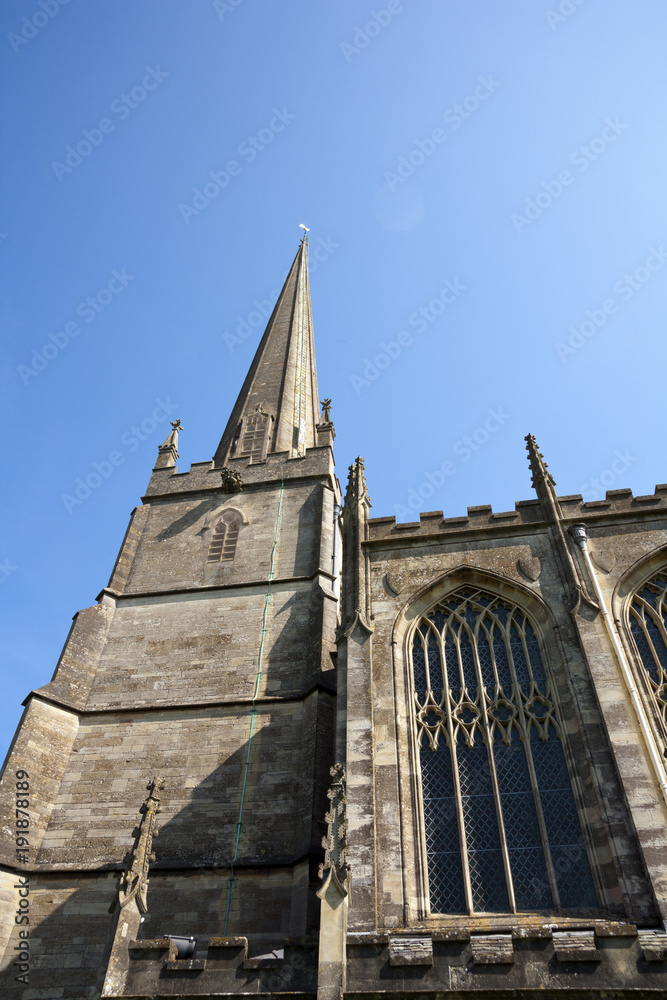UK, Cotswolds, Gloucestershire,the historic 'wool church' at Tetbury