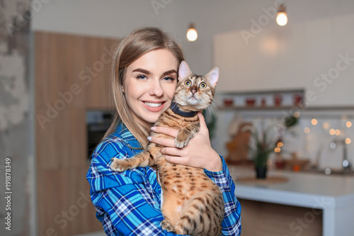 Beautiful young woman with ...