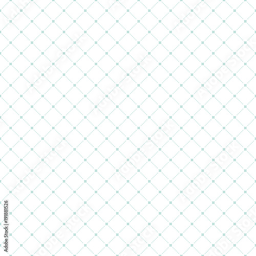Abstract geometric pattern with squares, points. A seamless vector background. Blue and white