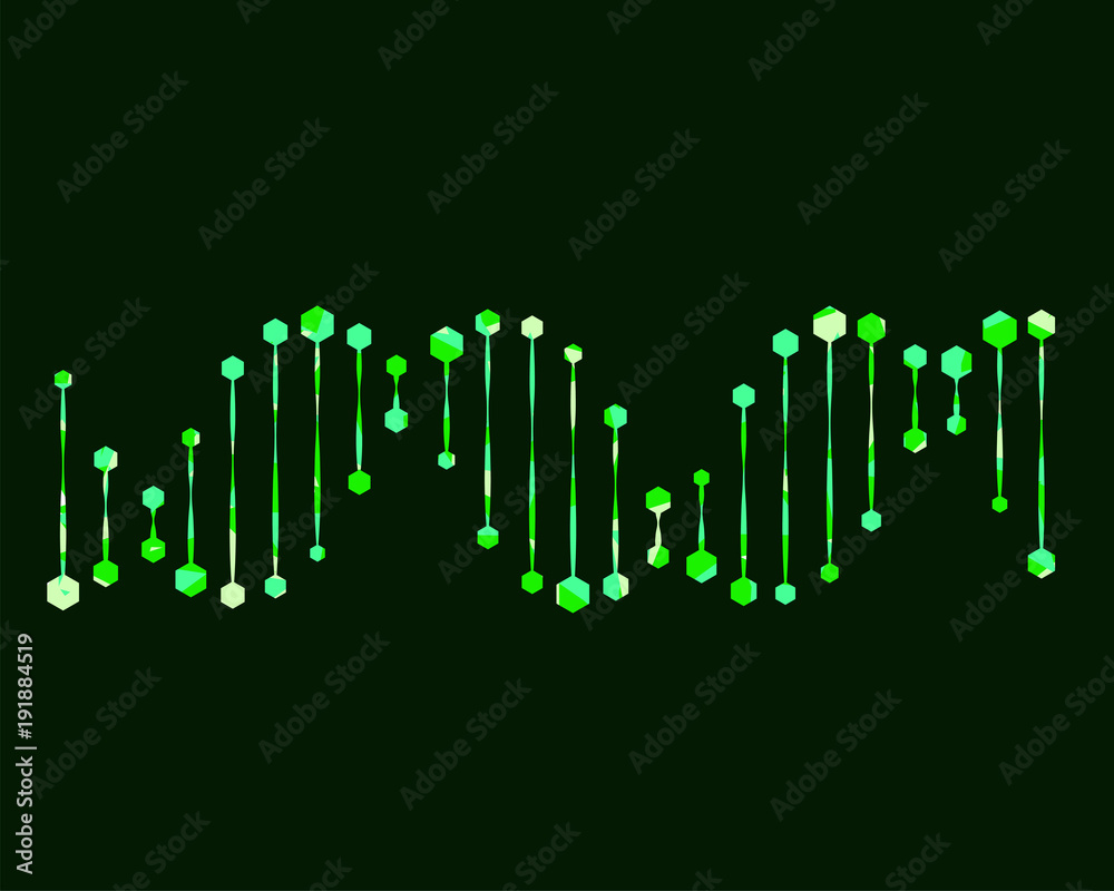 Molecular structure of DNA. DNA. Vector illustration.