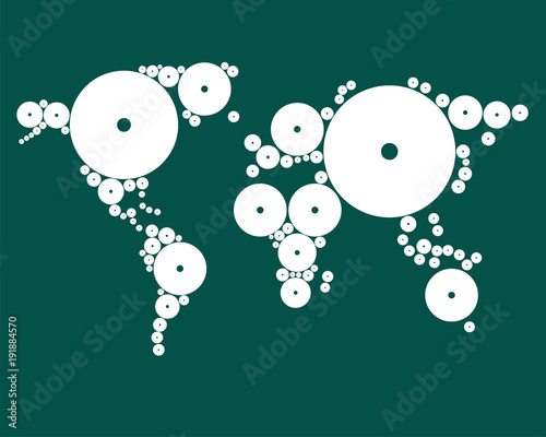 World Map, vector illustration, EPS 10. abstract background.
