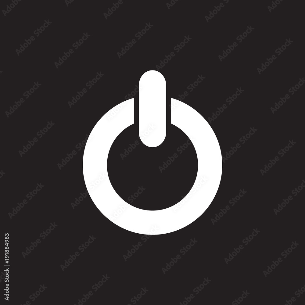 power Icon Vector Illustration on the white background. power Icon Vector Illustration on the white background.