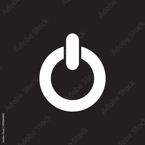 power Icon Vector Illustration on the white background.