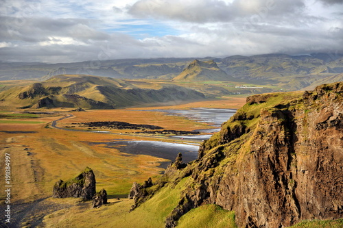 Iceland. Stunning scenery of the southern coast near Cape Dyrholaey