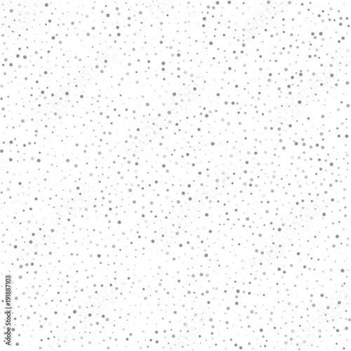 Abstract pattern of random silver dots on white background. Elegant pattern for background, textile, paper packaging and other design. Vector illustration.