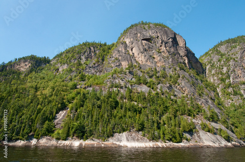 Rock formation, saguenay fjord