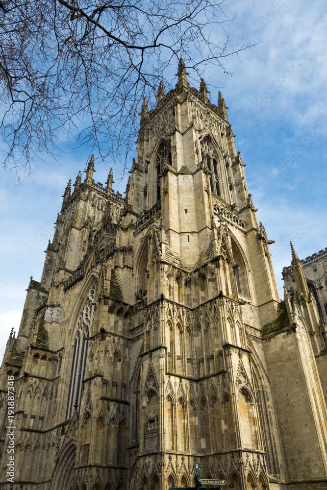 York Minster in early spring sunshine, City of York, UK