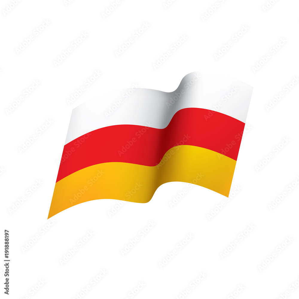 South Ossetia flag, vector illustration South Ossetia flag, vector illustration