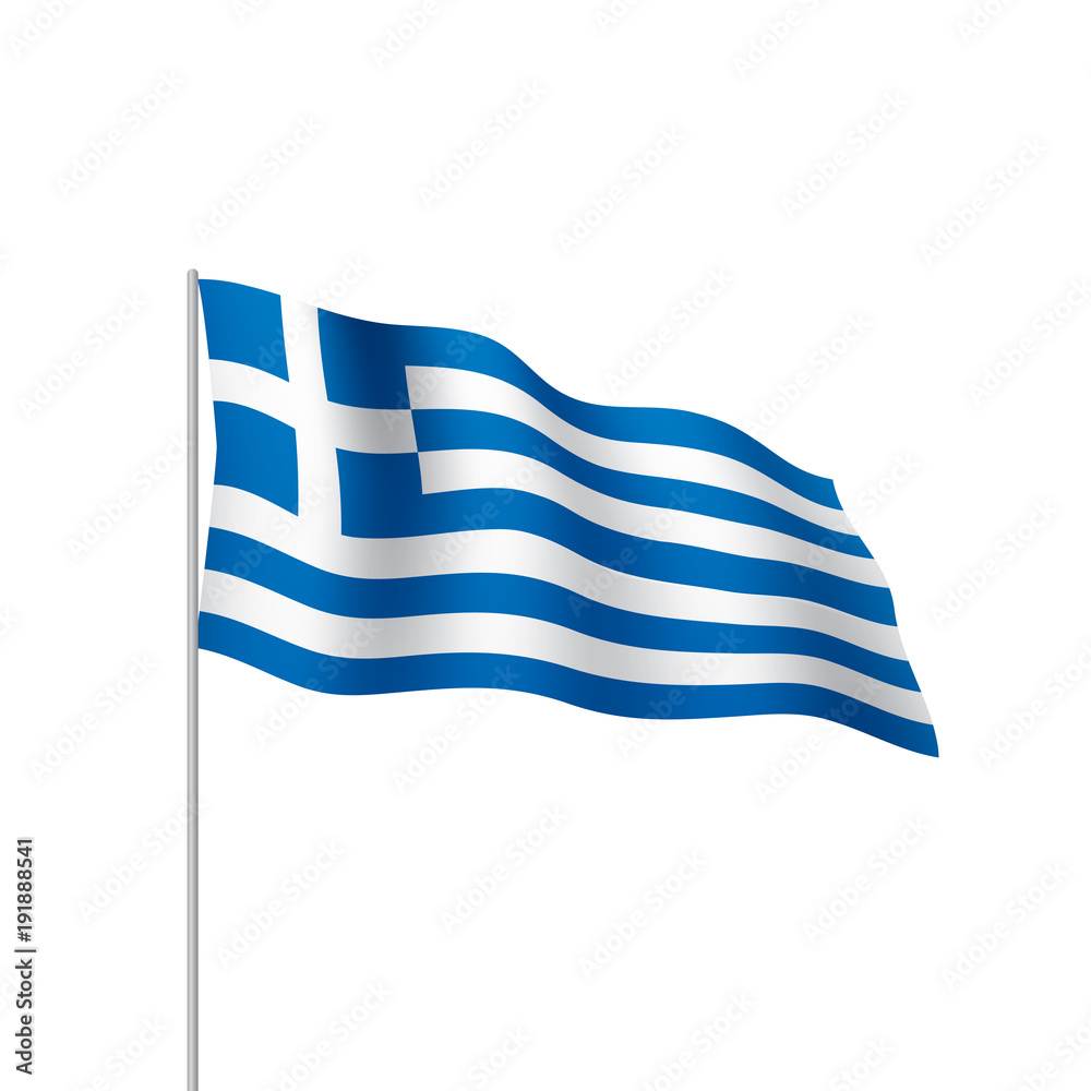 Greece flag, vector illustration Greece flag, vector illustration