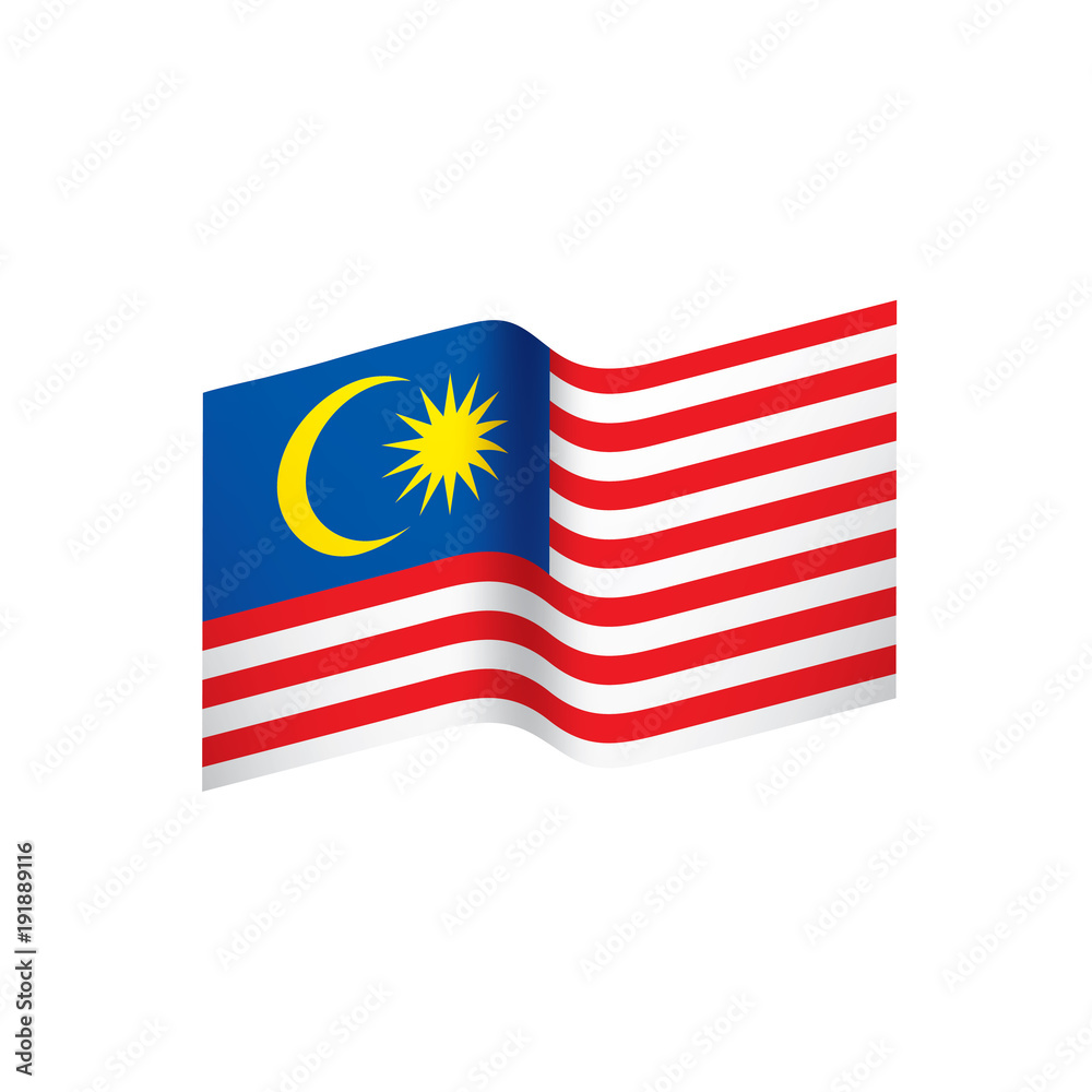 Malaysia flag, vector illustration Malaysia flag, vector illustration