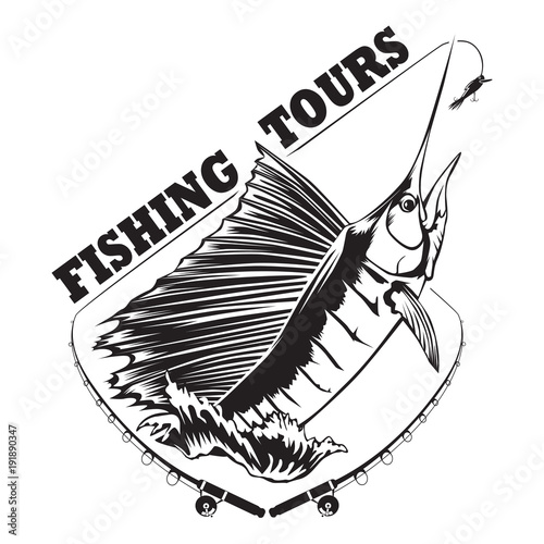 Fishing tours logo white