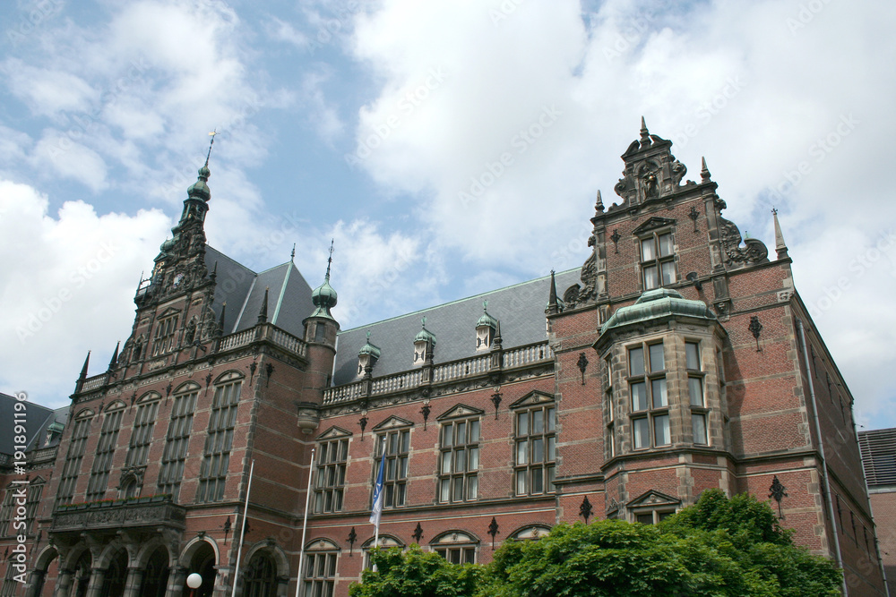 The building of the university in Groningen