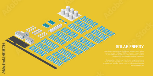 Isometric solar power plant
