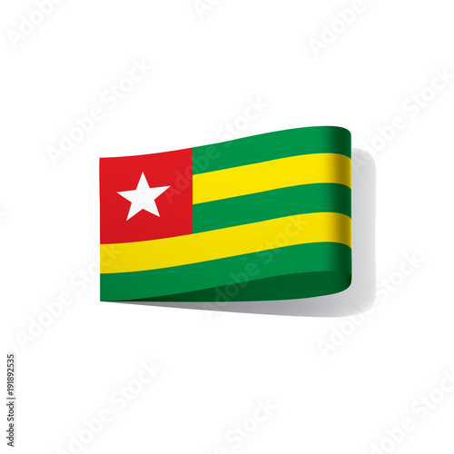 togo flag, vector illustration
