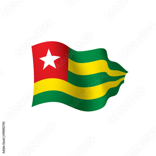 togo flag, vector illustration