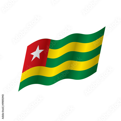 togo flag, vector illustration