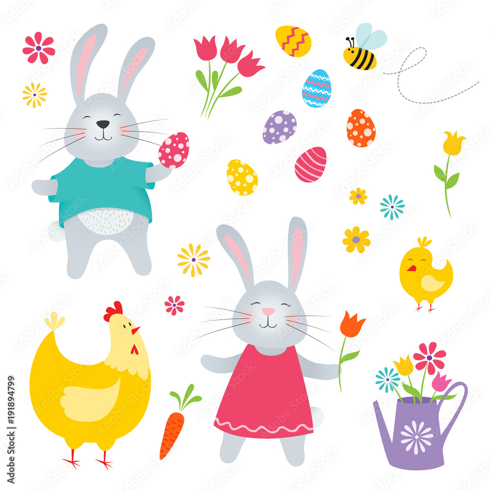 Fototapeta premium Easter set