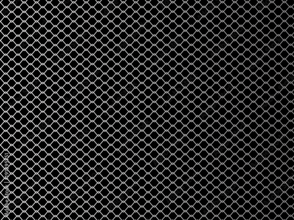 Wire mesh. Vector illustration on black background. - obrazy, fototapety, plakaty 
