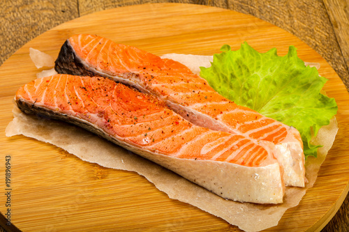 Raw salmon