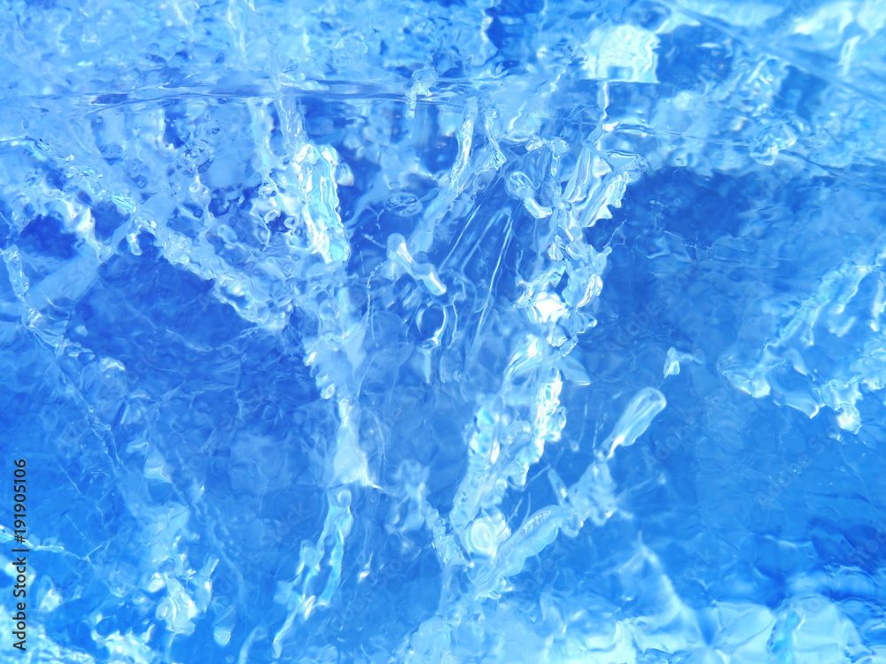 Colorful ice. Abstract ice texture.