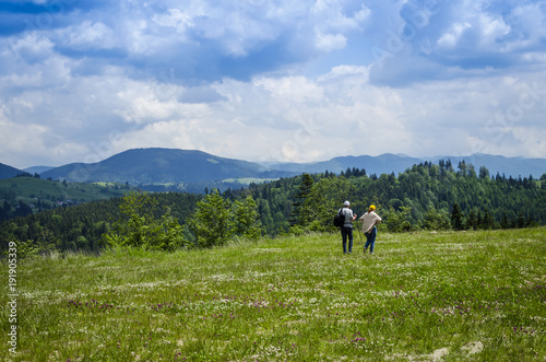 summer hike in the Carpathian mountains © ketrin08