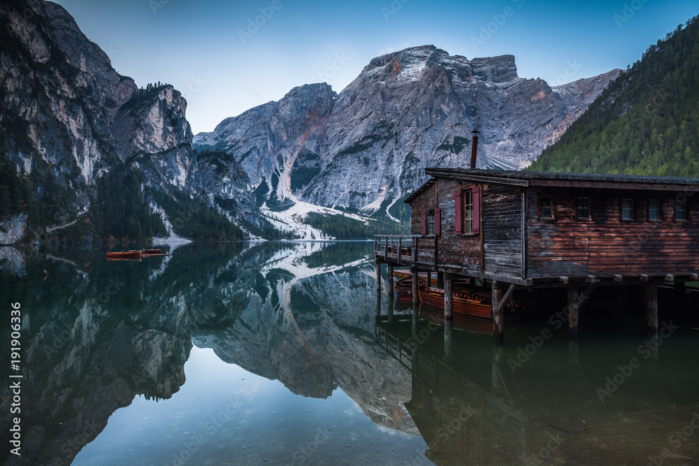 Fototapeta premium Typical beautiful landscape in Dolomites
