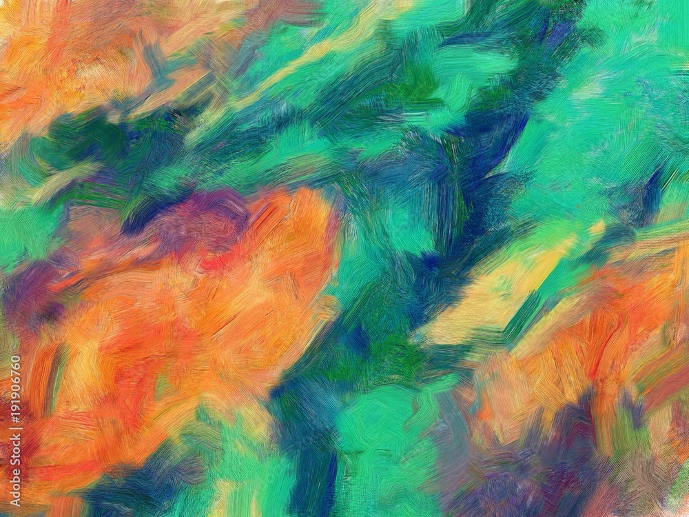 abstract turquoise red orange painted wallpaper, contemporary art abstract turquoise red orange painted wallpaper, contemporary art