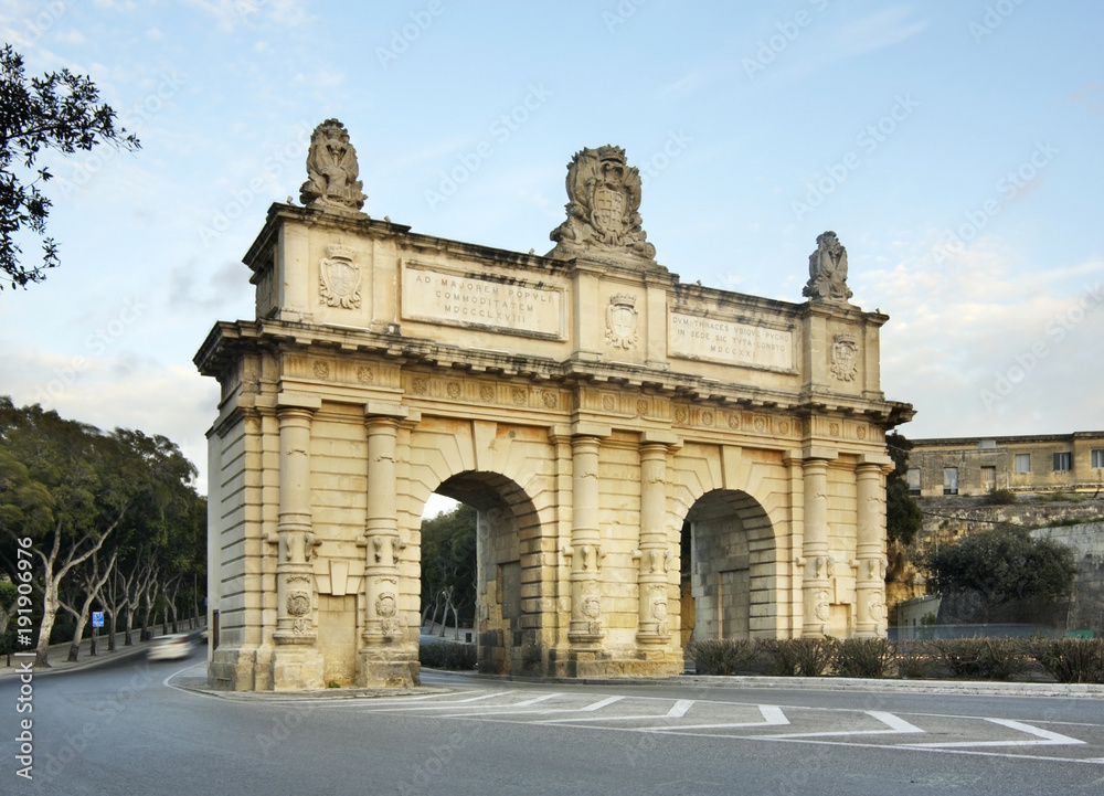Main gate in Floriana. Malta