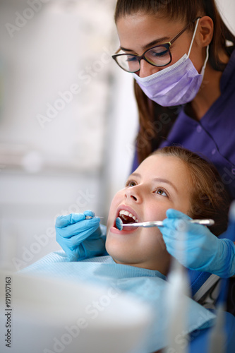 Dentist at work with patient in ambulant