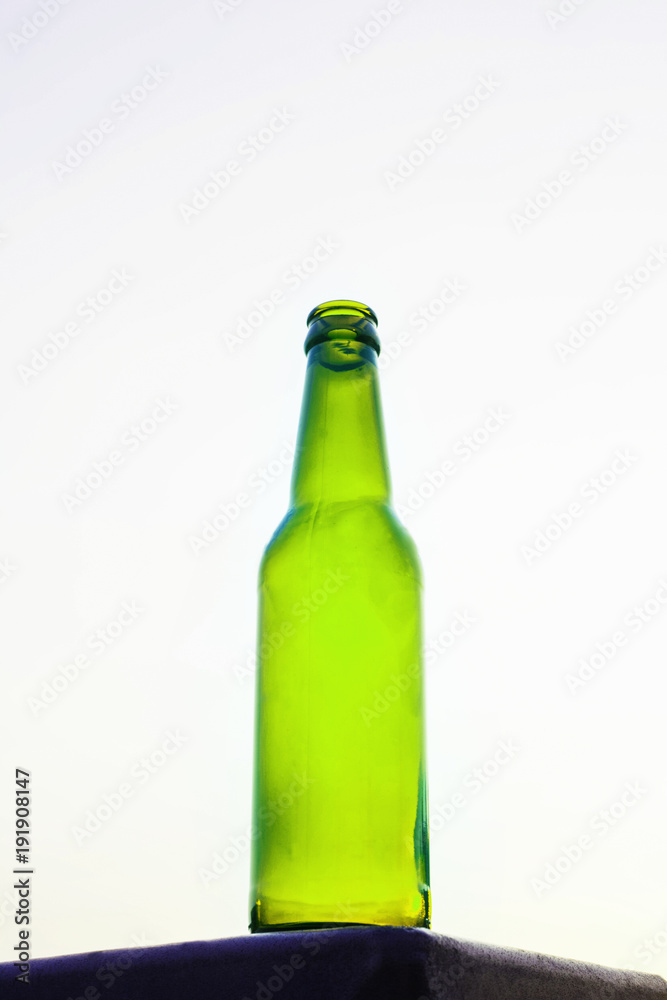 Empty beer bottle isolated on white background Empty beer bottle isolated on white background